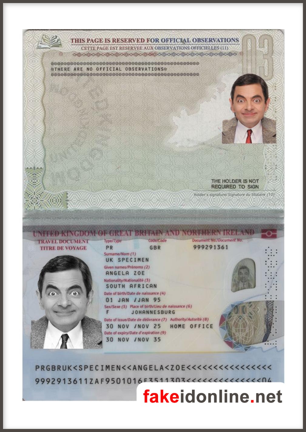 UK Passport V3 PSD Template